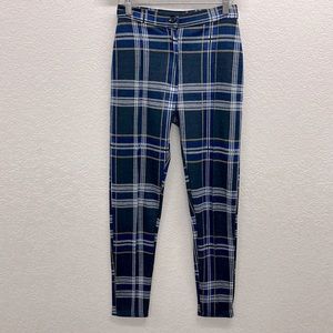 Free People Plaid Knit Ankle Pants Size 2